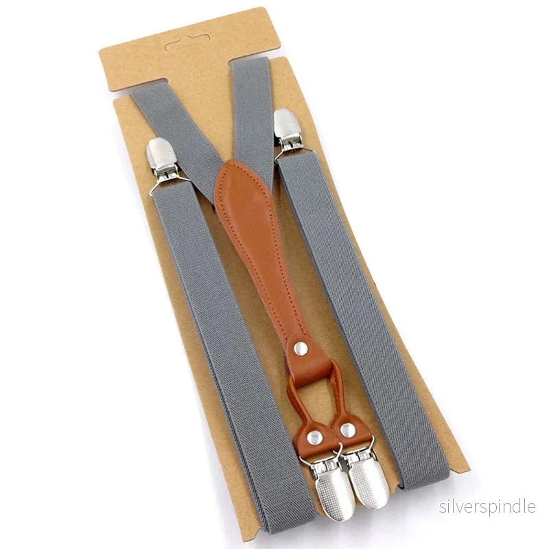Klassiska Hängslen Herr | Justerbar Y-Rygg med Läderlook för Elegant Stil - Bild 3