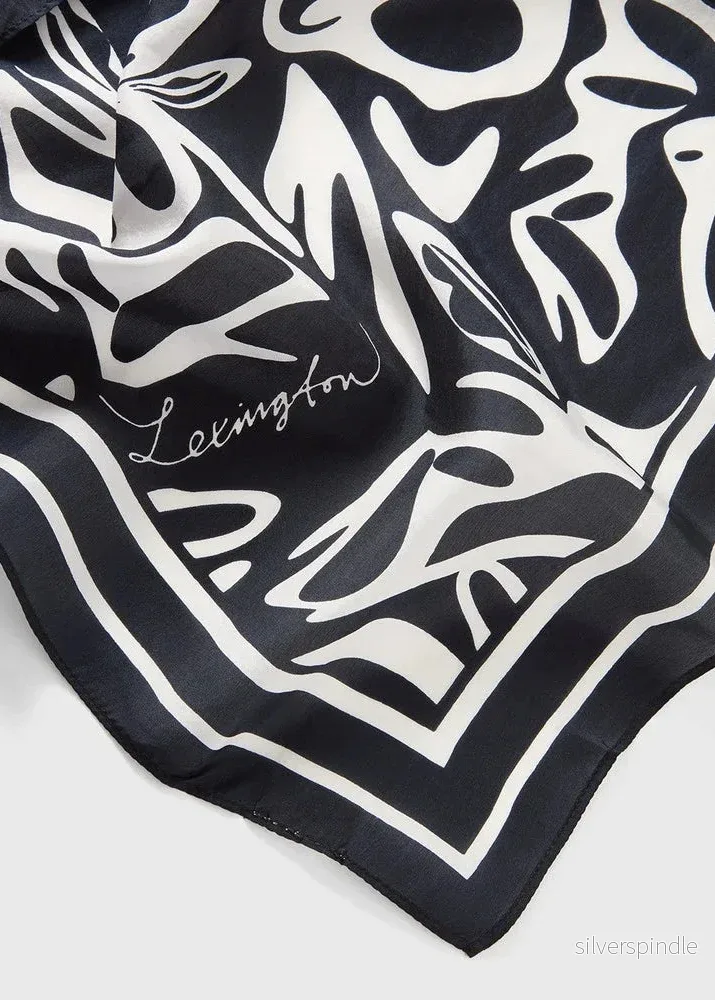 Lexington Printed Scarf Black/white Print