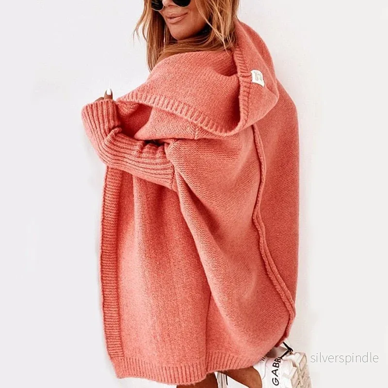 Sophie | Avslappnad Hooded Cardigan med Batwing-Ärmar - Bild 3