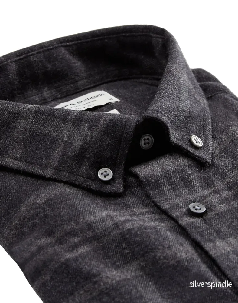 BS Sarpsborg casual slim fit skjorta - Svart - Bild 2