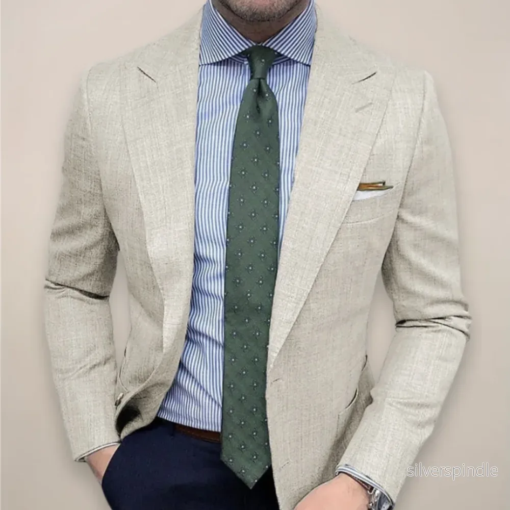 Skräddarsydd Vardagsblazer för Män | Lättviktsjacka med Ren Silhuett | Mångsidig Design för Arbete och Middag - Bild 3