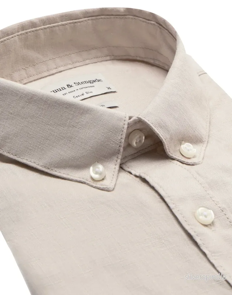 BS Sainz Casual Slim Fit Skjorta - Sand - Bild 2