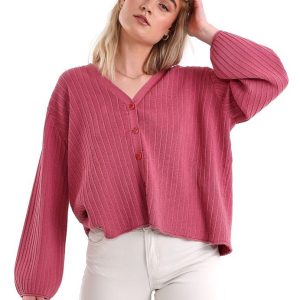 KICKI CARDIGAN – Dk rose KICKI CARDIGAN – Dk rose
