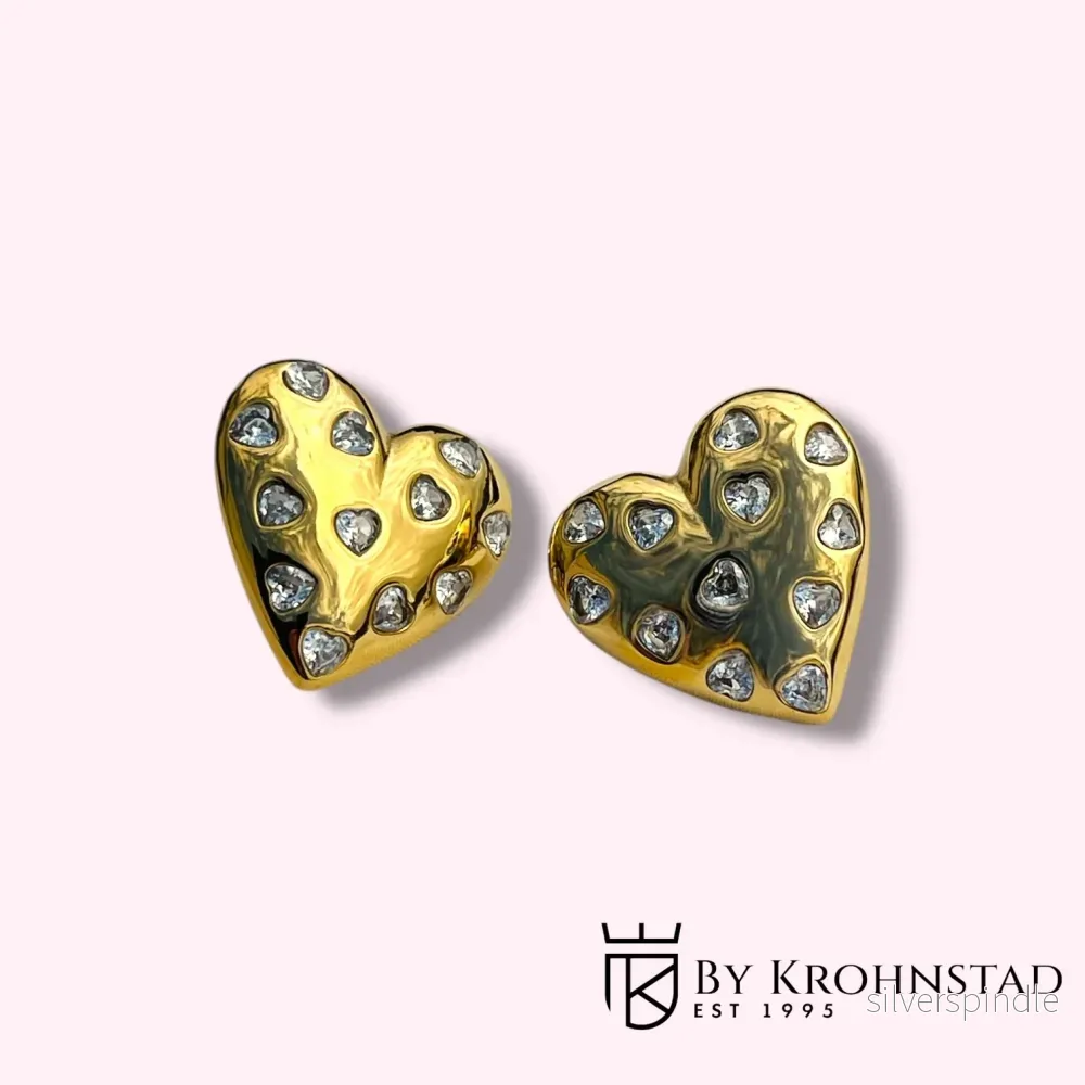 Studded heart earings Studded heart earings