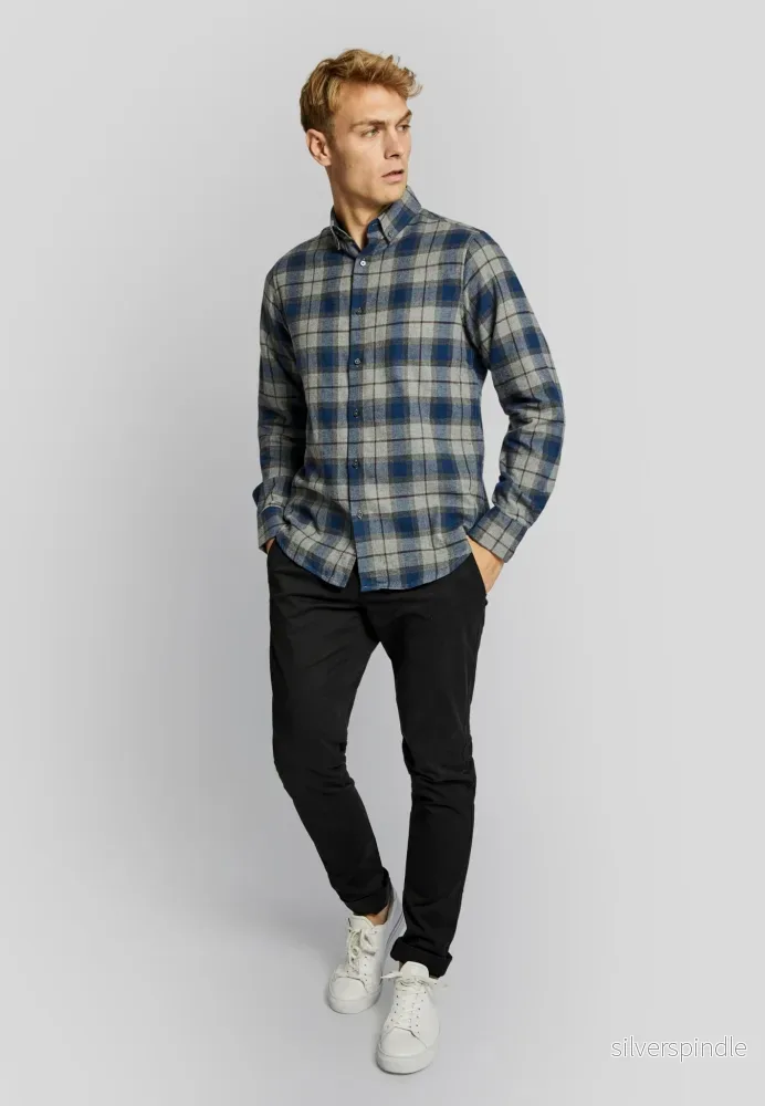 BS Bodoe casual modern fit Skjorta - Blå - Bild 3