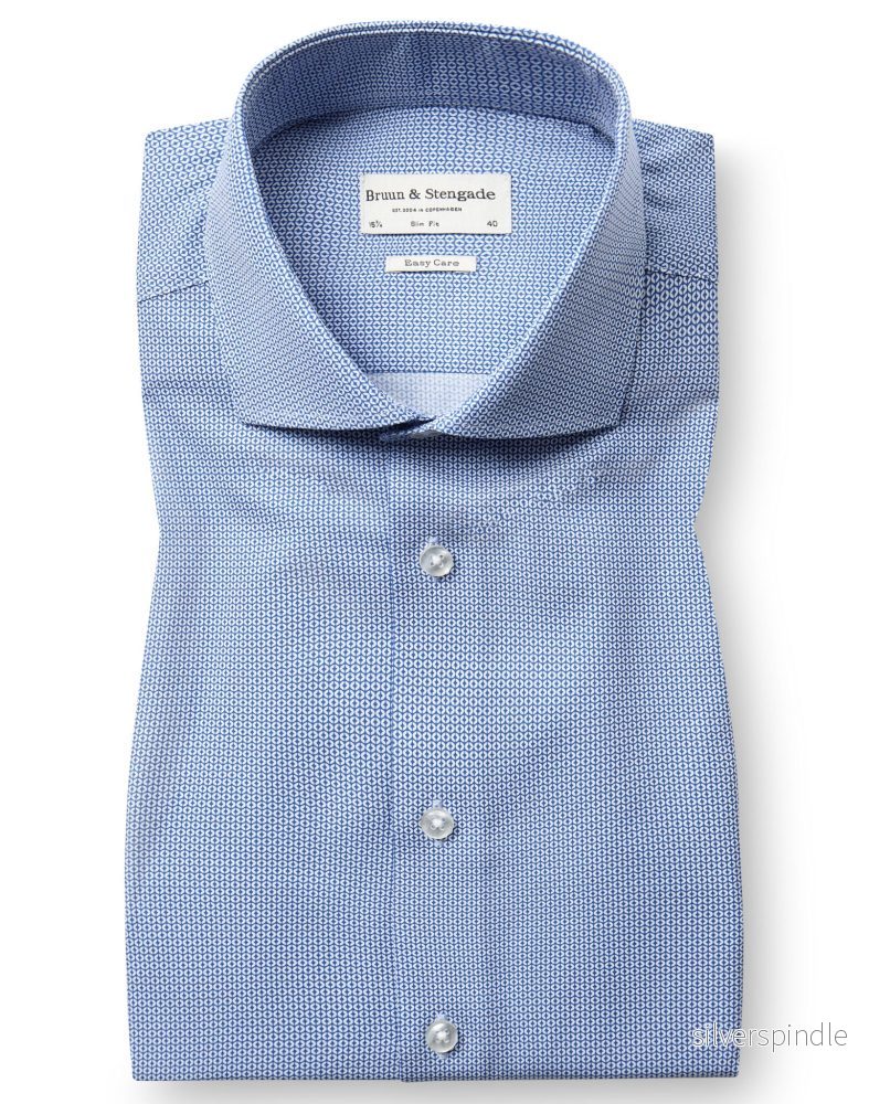BS Wheeler Slim Fit Skjorta - Blue