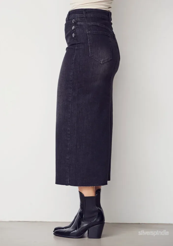 Como Denim Skirt - Washed Black - Bild 2