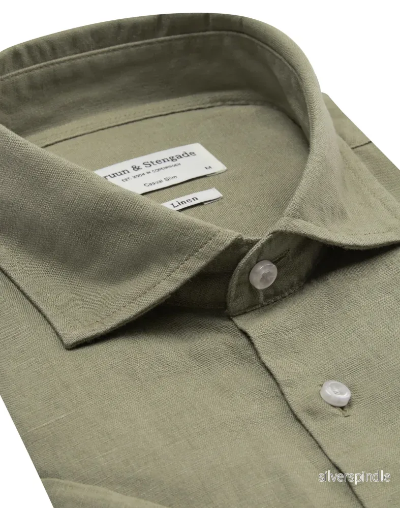 BS Verstappen Casual Slim Fit Skjorta - Army - Bild 2