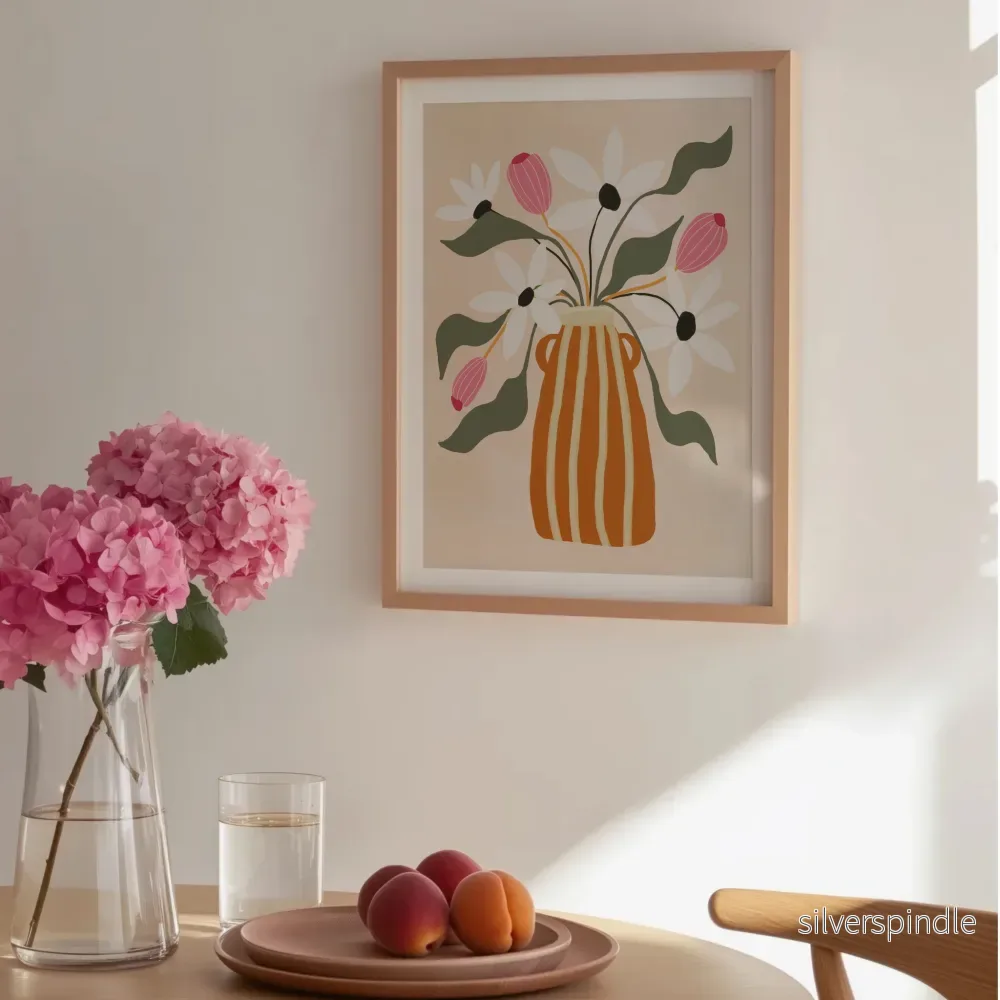 Gouacheposter Vas med Blommor - Bild 3
