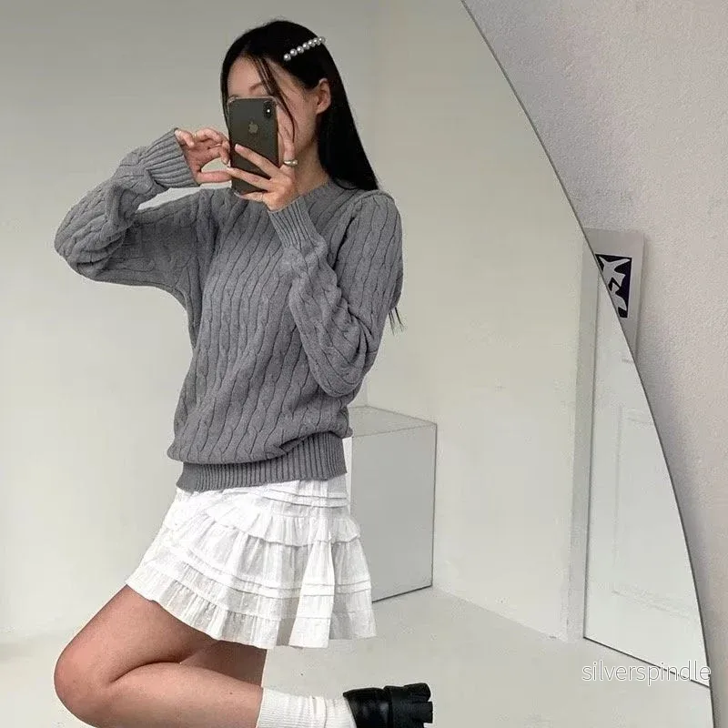 Sophia | Kabelstickad Långärmad Tröja för Kvinnor - Bild 3