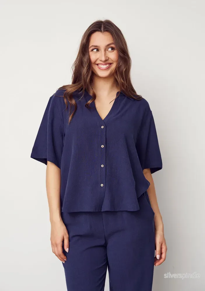 Pearl s/s Shirt - Navy - Bild 2