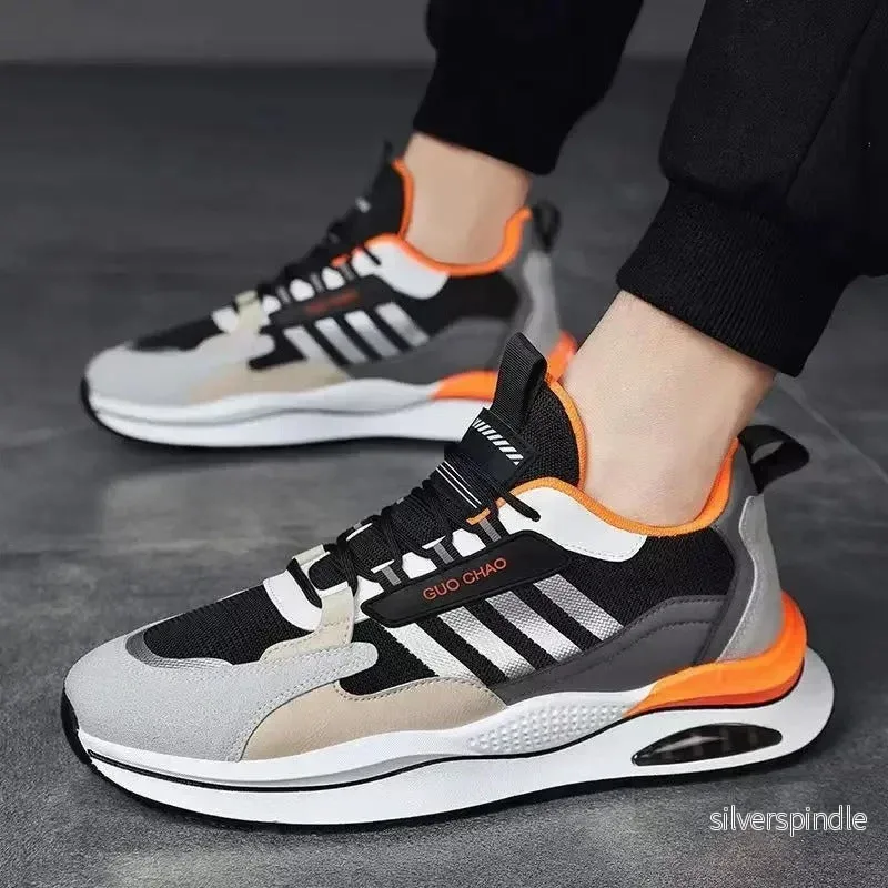 Dynamiska Sneakers Män | Flerfärgad Design med Chunky Sula | Stabilitet och Komfort för Aktiv Livsstil - Bild 3