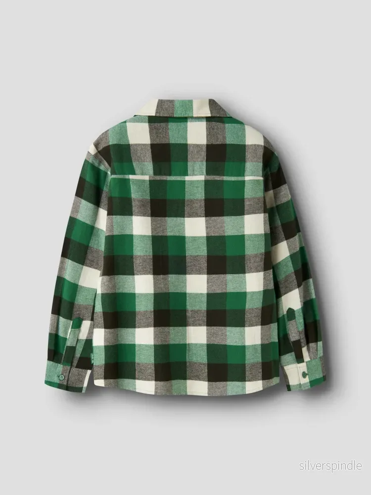 Levin Overshirt Rutig Flanellskjorta Ekologisk Bomull - Bild 3